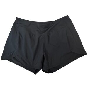 Tough Mode Womens Black Running Shorts Size Large Athletic Lined Back Zip Pocket